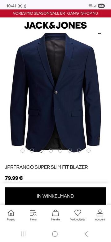JACK & JONES PREMIUM Blazer - Donkerblauw - XL (valt als L) beschikbaar voor biedingen