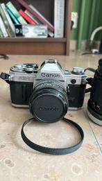 Canon ae-1 50mm met tele convertor en 135mm lens, Ophalen, Gebruikt, Spiegelreflex, Canon