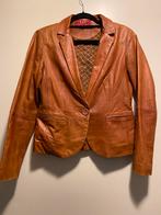 Leren colbert, Kleding | Dames, Jassen | Zomer, Ophalen of Verzenden, Zo goed als nieuw, Maat 38/40 (M), Bruin