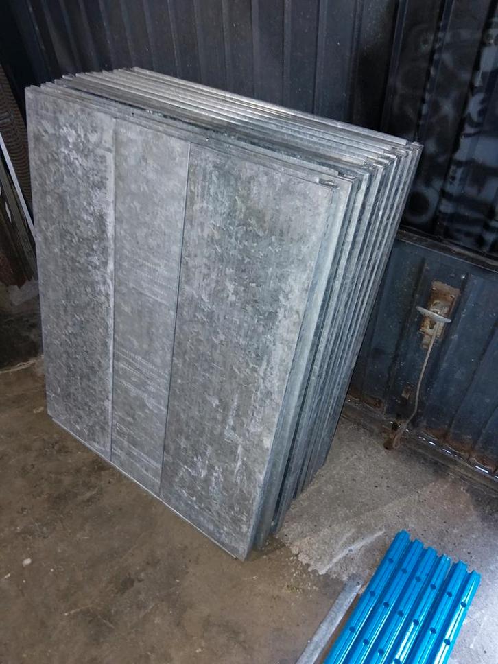 Stelling rek gegalvaniseerd magazijn opslag dubbel, Doe-het-zelf en Verbouw, Kratten en Dozen, Krat, 100 cm of meer, 50 cm of meer