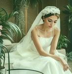 Twee lagen bruidssluier, Verzenden, Nieuw, Wit, Trouwjurk