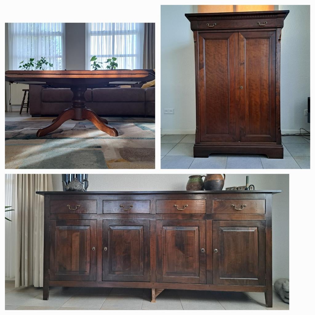 Kersenkleur TV Kast, Dressoir & Salontafel Set, Ophalen
