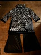 Mat fashion set maat M 46/48, Kleding | Dames, Grote Maten, Ophalen of Verzenden, Zo goed als nieuw, Zwart, Broek of Spijkerbroek