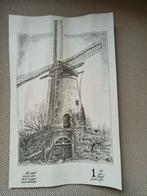 Bavelse molen - tekening, Antiek en Kunst, Kunst | Tekeningen en Foto's, Ophalen of Verzenden