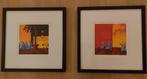2 zeefdrukken van Marjolein van Ginkel met lijst, Antiek en Kunst, Kunst | Schilderijen | Klassiek, Ophalen