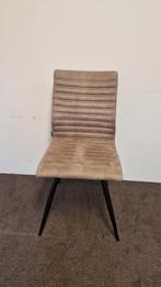 4 grijze eetkamerstoelen stof, Huis en Inrichting, Stoelen, Ophalen, Zo goed als nieuw, Grijs, Stof