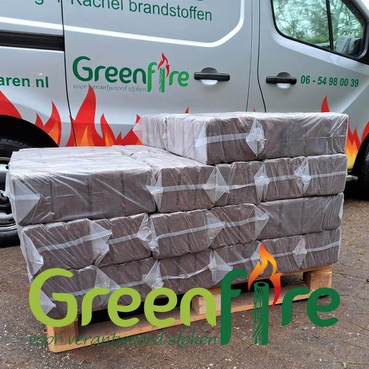 Nachtbriketten – halve pallet, Tuin en Terras, Haardhout, Blokken, Overige houtsoorten, Minder dan 3 m³, Ophalen of Verzenden