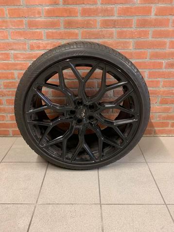 Originele Vossen Velgen 21” HF-2 | black polish | met banden beschikbaar voor biedingen