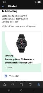 Samsung Gear S3 Frontier (2018) - Smartwatch, Sieraden, Tassen en Uiterlijk, Smartwatches, Gebruikt, Zwart, Ophalen of Verzenden
