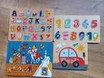 4 houten puzzels hema, Kinderen en Baby's, Speelgoed | Kinderpuzzels, Ophalen of Verzenden, Minder dan 10 stukjes, Zo goed als nieuw