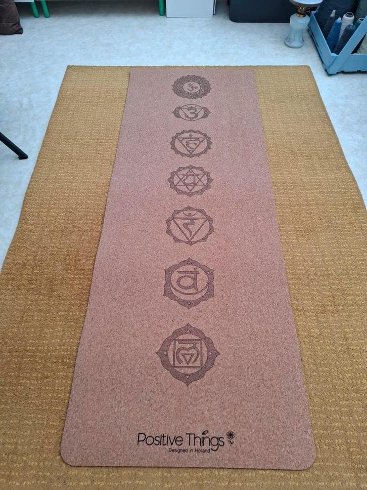 Yogamat met kurk, Sport en Fitness, Yoga en Pilates, Nieuw, Yogamat, Ophalen of Verzenden