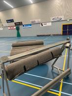 te koop: (sport)vloerbescherming 1000m met oprolapparaat, Ophalen, Gebruikt