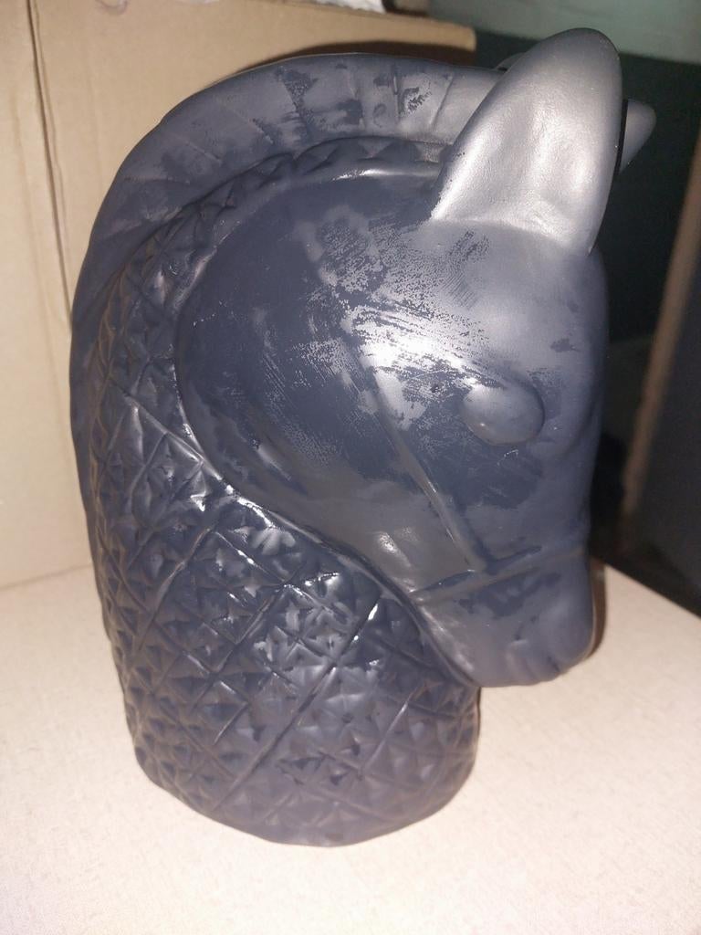 Zwart paard decoratie verzamelstuk +- 25 cm antiek, Ophalen of Verzenden, Zo goed als nieuw, Paard, Beeldje of Figuurtje