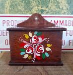 Landelijke franse houten zoutbak, bloemen, Antiek en Kunst, Ophalen of Verzenden