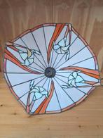 Vintage glas lood lamp Tiffany stijl roze, Huis en Inrichting, Lampen | Hanglampen, Ophalen of Verzenden, Gebruikt, Glas, Minder dan 50 cm