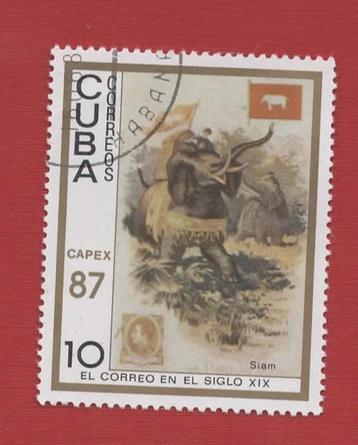 Fauna - Dieren - Olifant - Cuba - 'CAPEX 87' - gebr beschikbaar voor biedingen