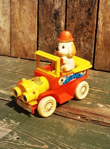 Vintage Jimson Toot-Toot Old Timer Hondenauto opwindbaar beschikbaar voor biedingen