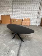 Organische zwart mango eettafel 220x100cm incl. spinpoot, Ophalen, Overige materialen, 50 tot 100 cm, Vijf personen of meer