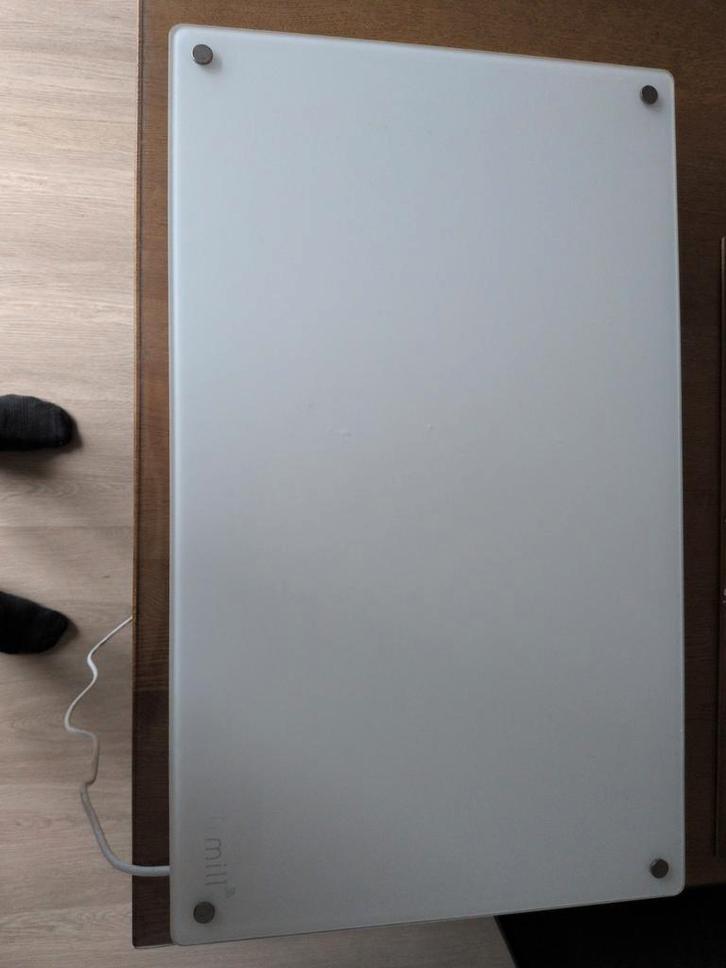 Mill AV600WIFI Glazen Paneelverwarming, Huis en Inrichting, Kachels, Gebruikt, Vrijstaand, Overige soorten, Elektrisch, Ophalen of Verzenden