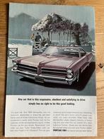 Pontiac Bonneville 1965 originele advertentie vintage, Ophalen of Verzenden, Gelezen, Overige merken