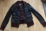 Bruin leder jasje Bershka maat S: ZGAN, Bruin, Zo goed als nieuw, Jasje, Maat 36 (S)