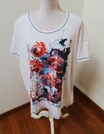 D21 GOLLEHAUG shirt wit rood blauw maat 50, Kleding | Dames, Wit, Gollehaug, Zo goed als nieuw, Shirt of Top