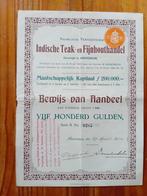 Aandeel Indische Teak- en Fijnhouthandel - 1912, Ophalen of Verzenden, Voor 1920, Aandeel