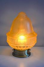 Gesatineerde Art-Deco / Art-Nouveau lamp - aantal aanwezig, Ophalen of Verzenden, Gebruikt, Glas, Art-Deco, Art-Nouveau, Amsterdamse school, Hollywood Regency