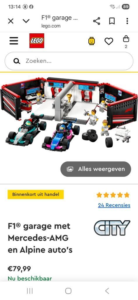 Lego F1 garage, Kinderen en Baby's, Speelgoed | Duplo en Lego, Zo goed als nieuw, Lego, Complete set, Ophalen of Verzenden
