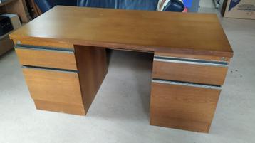 Eiken fineer houten bureau