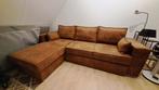 Bruine hoekbank - Zo goed als nieuw, Ophalen, Zo goed als nieuw, Overige materialen, Modern