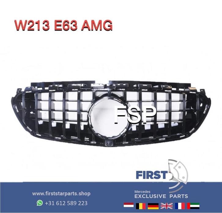 W213 E63 E KLASSE PANAMERICANA GRIL CHROOM/ZWART 2016-2019 E, Auto-onderdelen, Overige Auto-onderdelen, Mercedes-Benz, Gebruikt