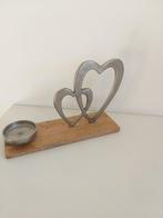 Kandelaar met harten op haute plankje, Huis en Inrichting, Ophalen, Hout