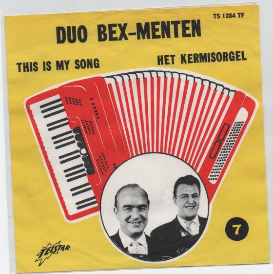 Duo Bex -Menten- This is my song Blauw!! Telstar, Cd's en Dvd's, Vinyl | Nederlandstalig, Gebruikt, Levenslied of Smartlap, 12 inch