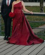 Nisan/Kina/Avondjurk Dieprood/Bordeaux |Maat 44 (Verstelbaar, Galajurk, Maat 42/44 (L), Ophalen of Verzenden, Zo goed als nieuw