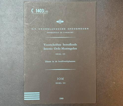 Zakboekje NS ‘Voorschriften interne orde-maatregelen’ (1960), Verzamelen, Spoorwegen en Tramwegen, Zo goed als nieuw, Trein, Boek of Tijdschrift