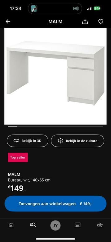 Ikea bureau MALM - afbeelding 2