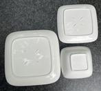 Xenos vierkante witte borden en kommen;  6 grote, 8 kleine e, Bord(en), Ophalen of Verzenden, Effen, Zo goed als nieuw