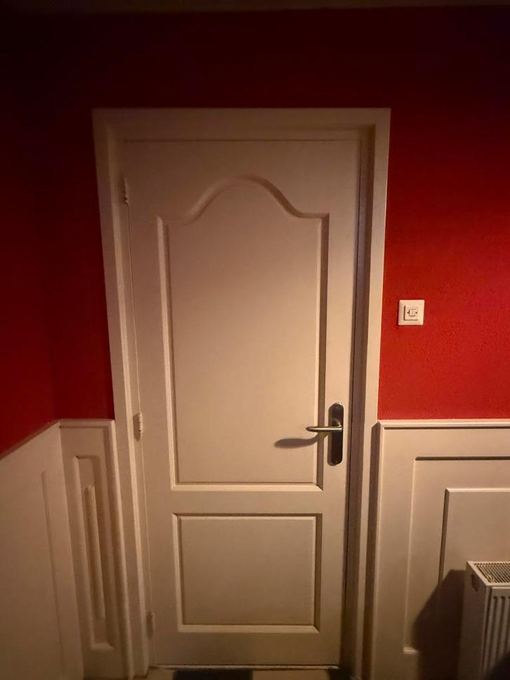 Massieve Hardhouten Binnendeur, Doe-het-zelf en Verbouw, Deuren en Horren, Gebruikt, Binnendeur, 200 tot 215 cm, Minder dan 80 cm