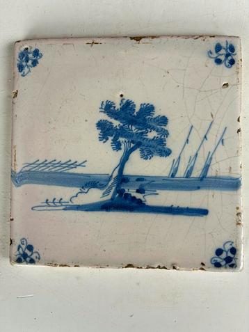 Antieke tegel ca.13x13 cm Rotterdam 1740. beschikbaar voor biedingen