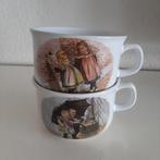 🍵2 koppen soepkommen kommen soep kop met Ot en Sien, Huis en Inrichting, Ophalen of Verzenden, Zo goed als nieuw, Overige stijlen