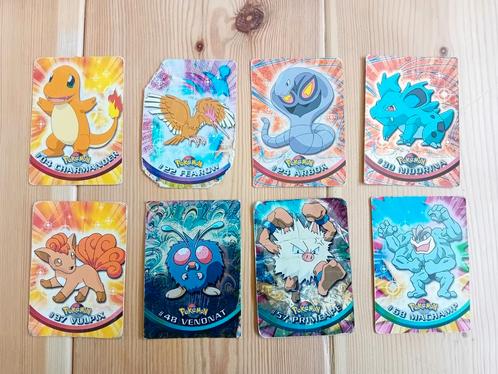 8 pokemon Topps kaarten (3x holo foil), Hobby en Vrije tijd, Verzamelkaartspellen | Pokémon, Gebruikt, Meerdere kaarten, Foil