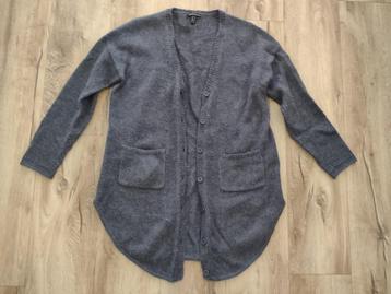 Prachtig blauw wollen vest van Question, maat M. Gebreid. beschikbaar voor biedingen
