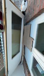 Houten binnendeur met glas 207,5 x 76 cm, Doe-het-zelf en Verbouw, Deuren en Horren, Ophalen, Gebruikt, Minder dan 80 cm, Binnendeur