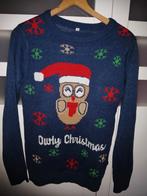 Kersttrui met uil - Maat S, Kleding | Dames, Ophalen of Verzenden, Gedragen, Maat 36 (S), Blauw