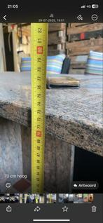Granieten Eettafel met Stoel, Huis en Inrichting, Tafels | Eettafels, Ophalen, Overige materialen, Gebruikt, Tot twee personen