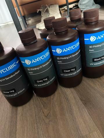 Anycubic resin 1kg flessen zie omschrijving!