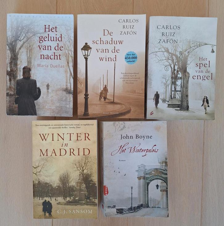 5 romans - Carlos R. Zafon, M.Duēnas, C.J. Sansom,John Boyne, Boeken, Literatuur, Zo goed als nieuw, Ophalen of Verzenden