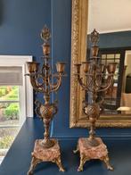 Kandelaar twee stuks antiek, Ophalen of Verzenden, Zo goed als nieuw, Overige materialen, 25 tot 50 cm