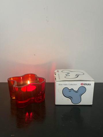 Iittala Alvar Aalto Kandelaar - Rood waxine licht. beschikbaar voor biedingen